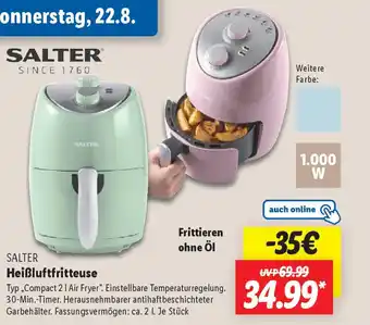 Lidl SALTER Heißluftfritteuse Typ "Compact 2 | Air Fryer" Angebot