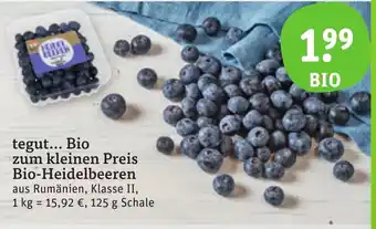 tegut tegut... Bio-Heidelbeeren 125g Angebot