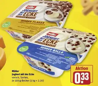 REWE Müller Joghurt mit der Ecke 150 g Becher Angebot