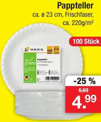 Zimmermann Pappteller 100 Stück Angebot