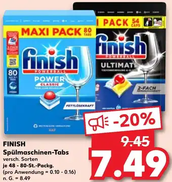 Kaufland FINISH Spülmaschinen-Tabs 48-80 St. Packg. Angebot