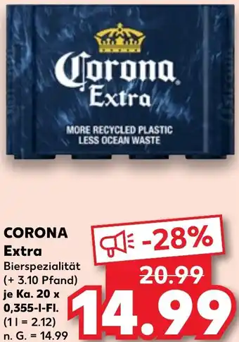 Kaufland CORONA Extra Ka. 20 x 0,355 L-FI. Angebot
