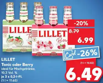 Kaufland LILLET Tonic oder Berry 3 x 0,2-I-FI. Angebot