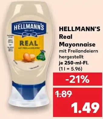 Kaufland HELLMANN'S Real Mayonnaise 250 ml Fl. Angebot