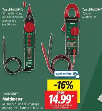 Lidl PARKSIDE Multimeter Angebot