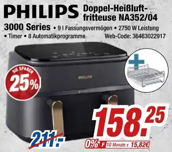 HEM Expert PHILIPS Doppel-Heißluftfritteuse NA352/04 3000 Series Angebot