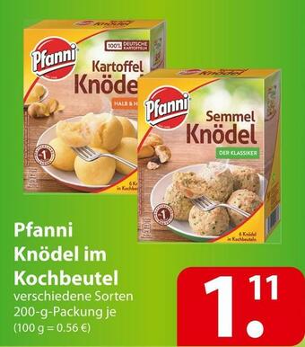 Famila Nord Ost Pfanni knödel im kochbeutel Angebot