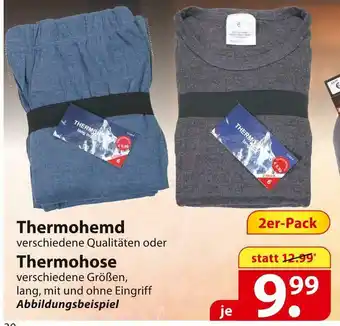 Famila Nord Ost Thermohemd oder thermohose Angebot