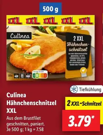 Lidl Culinea Hähnchenschnitzel XXL 500 g Angebot