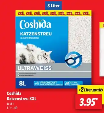 Lidl Coshida Katzenstreu XXL 8 l Angebot