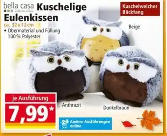 Norma bella casa Kuschelige Eulenkissen Angebot