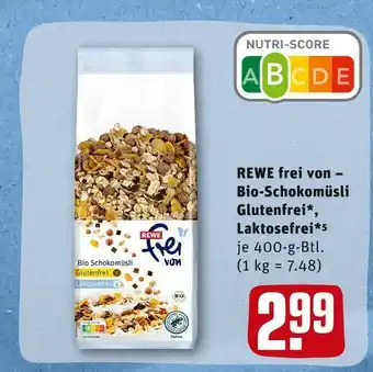 REWE Rewe frei von bio-schokomüsli Angebot
