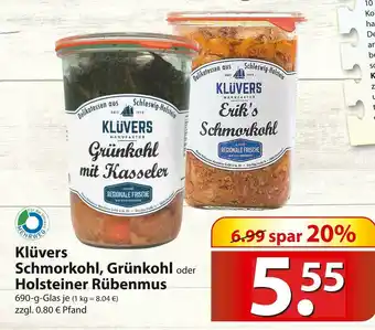 Famila Nord Ost Klüvers schmorkohl, grünkohl oder holsteiner rübenmus Angebot