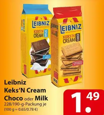 Famila Nord Ost Leibniz keks‘n cream choco oder milk Angebot