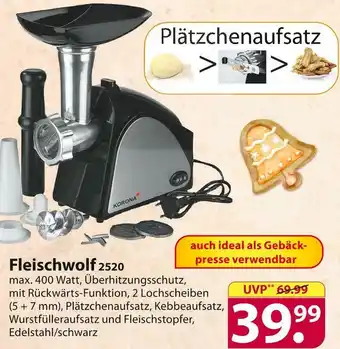 Famila Nord Ost Fleischwolf 2520 Angebot
