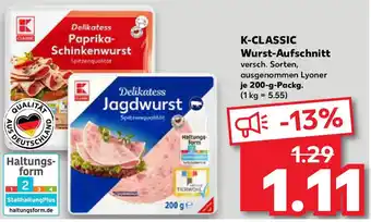 Kaufland K-CLASSIC Wurst-Aufschnitt 200 g Packg. Angebot