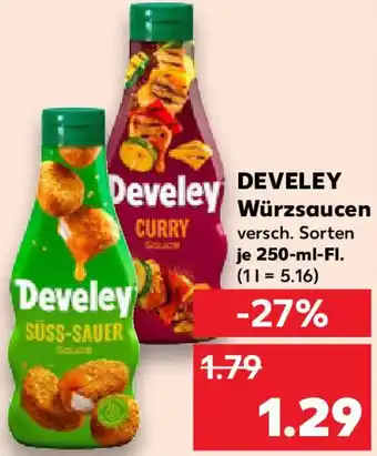 Kaufland DEVELEY Würzsaucen 250 ml Fl. Angebot