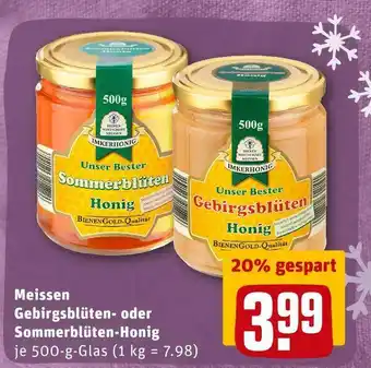 REWE Meissen gebirgsblüten- oder sommerblüten-honig Angebot