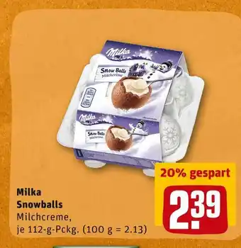 REWE Milka snowballs Angebot