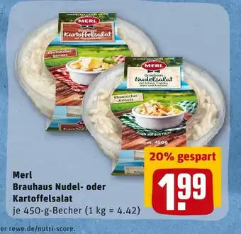 REWE Merl brauhaus nudel- oder kartoffelsalat Angebot