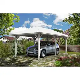 Hagebau SKANHOLZ Carport Taunus, BxT: 374 x 656 cm, Firsthöhe: 314 cm, farbbehandelt - braun Angebot