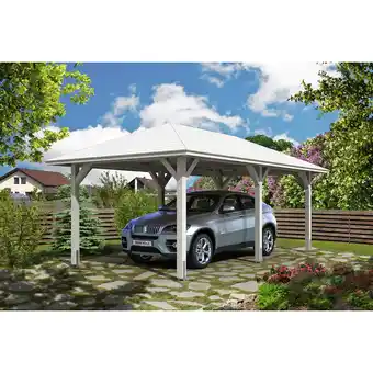 Hagebau SKANHOLZ Carport Taunus, BxT: 374 x 656 cm, Firsthöhe: 314 cm, farbbehandelt - braun Angebot