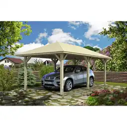 Hagebau SKANHOLZ Carport Taunus, BxT: 374 x 656 cm, Firsthöhe: 314 cm, unbehandelt - braun Angebot