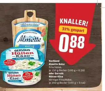 REWE Hochland Almette Natur Angebot