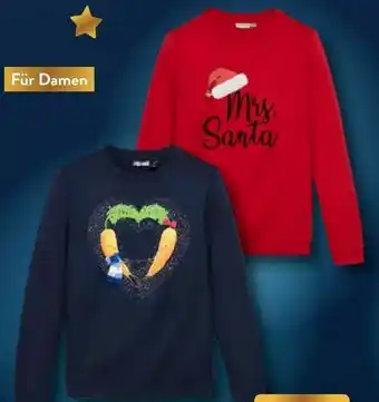 Aldi Nord Damen Weihnachts-Sweatshirt Angebot