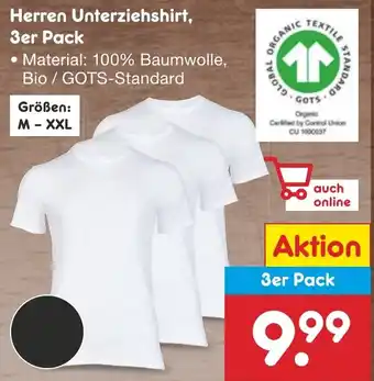 Netto Marken-Discount Herren Unterziehshirt, 3er Pack Angebot