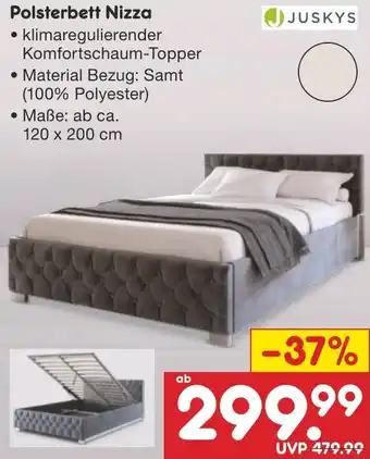 Netto Marken-Discount JUSKYS Polsterbett Nizza Angebot