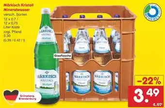 Netto Marken-Discount Märkisch Kristall Mineralwasser Angebot