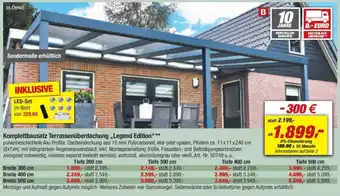 toom Baumarkt Komplettbausatz Terrassenüberdachung „Legend Edition" Angebot