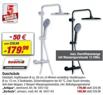 toom Baumarkt Duschsäule Angebot