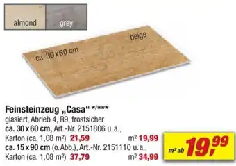 toom Baumarkt Feinsteinzeug ,,Casa" Angebot