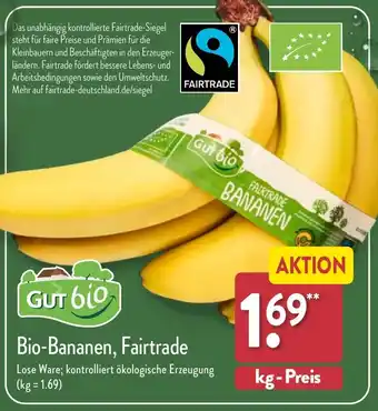 Aldi Nord GUT Bio-Bananen, Fairtrade Angebot