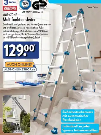Aldi Nord WORKZONE Multifunktionsleiter Angebot