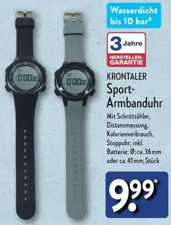 Aldi Nord KRONTALER Sport Armbanduhr Angebot