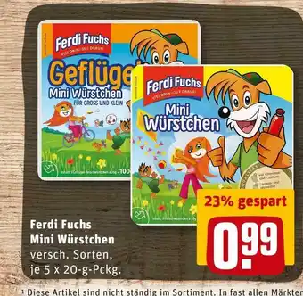 REWE Ferdi fuchs mini würstchen Angebot