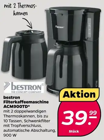 NETTO bestron Filterkaffeemaschine ACM900TD Angebot