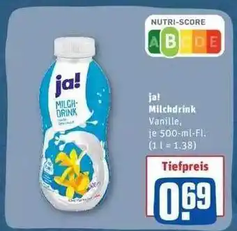 REWE Ja! Milchdrink Angebot