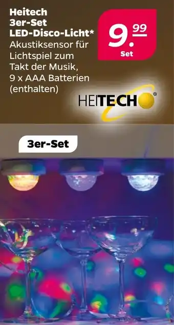 NETTO Heitech 3er-Set LED-Disco-Licht Angebot
