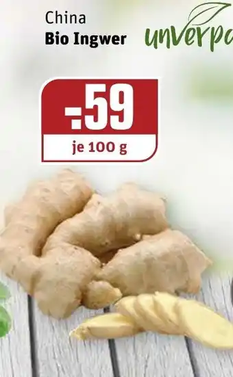 REWE China Bio Ingwer 100g Angebot