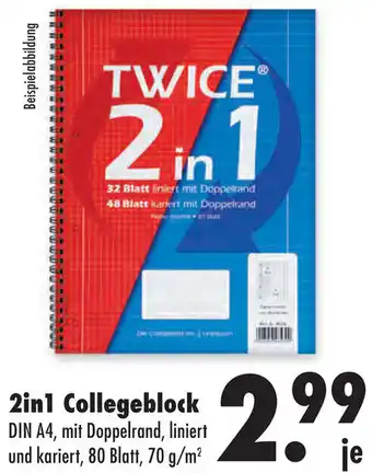Mäc Geiz 2in1 Collegeblock Angebot