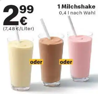 McDonald’s 1 Milchshake Angebot