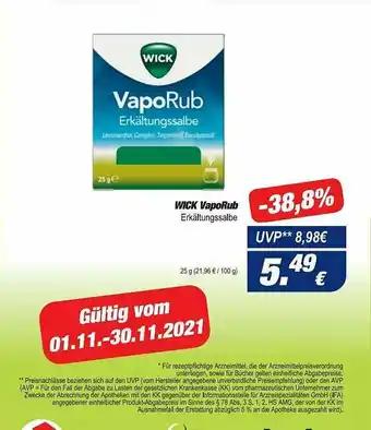 Easy Apotheke Wick Vaporub Angebot