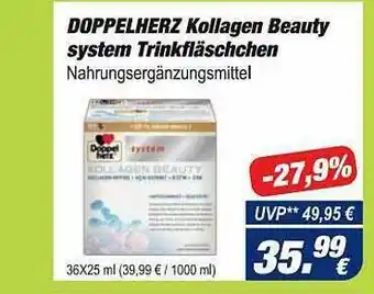 Easy Apotheke Doppelherz Kollagen Beauty System Trinkfläschchen Angebot