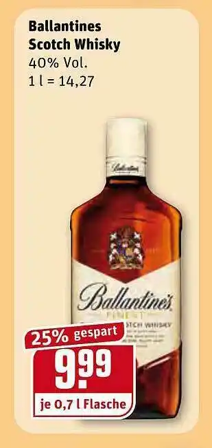 REWE Ballantines Scotch Whisky Angebot