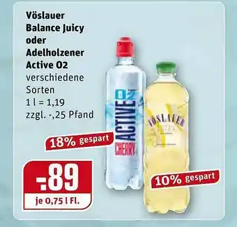 REWE Vöslauer Balance Juicy Oder Adelholzener Active 02 Angebot