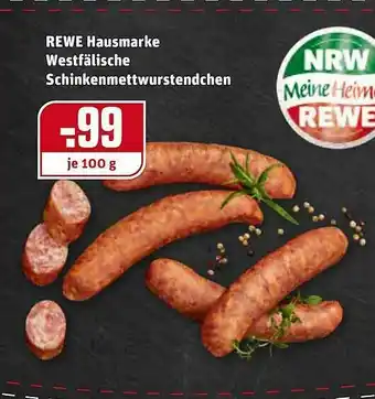 REWE Rewe Hausmarke Westfälische Schinkenmettwurstendchen Angebot